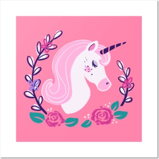 Pink Unicorn Posters and Art